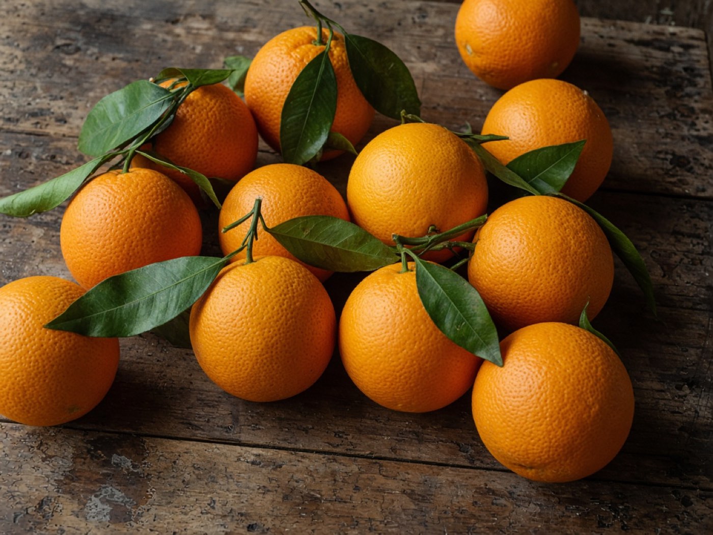 Oranges on the sorting table